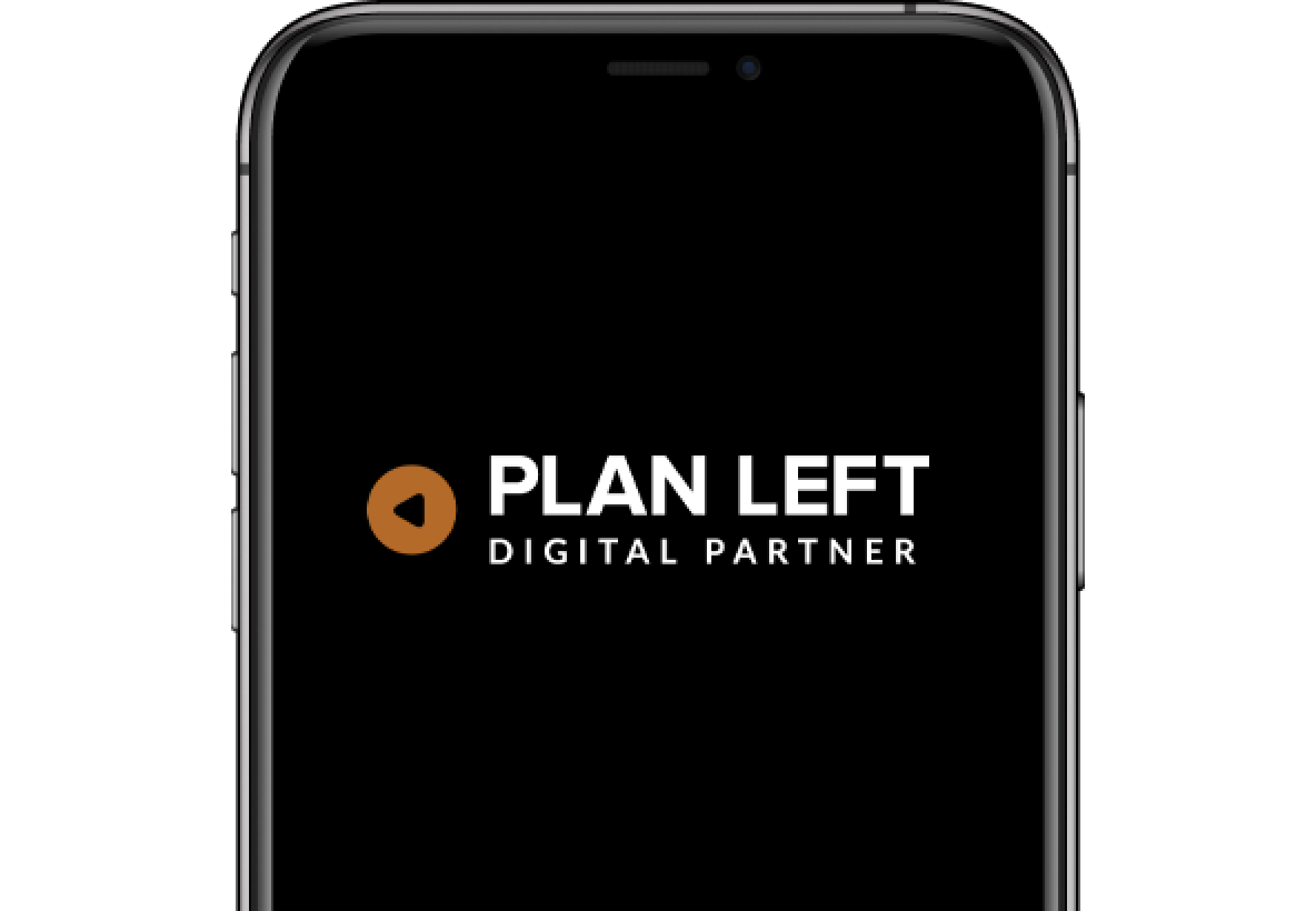 plan left logo on cell phone