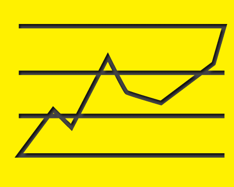 line drawing of a line chart