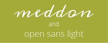 meddon and open sans light fonts