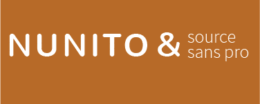 nunito and source sans pro fonts